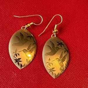 Holly Yashi Gold Hummingbird Earrings